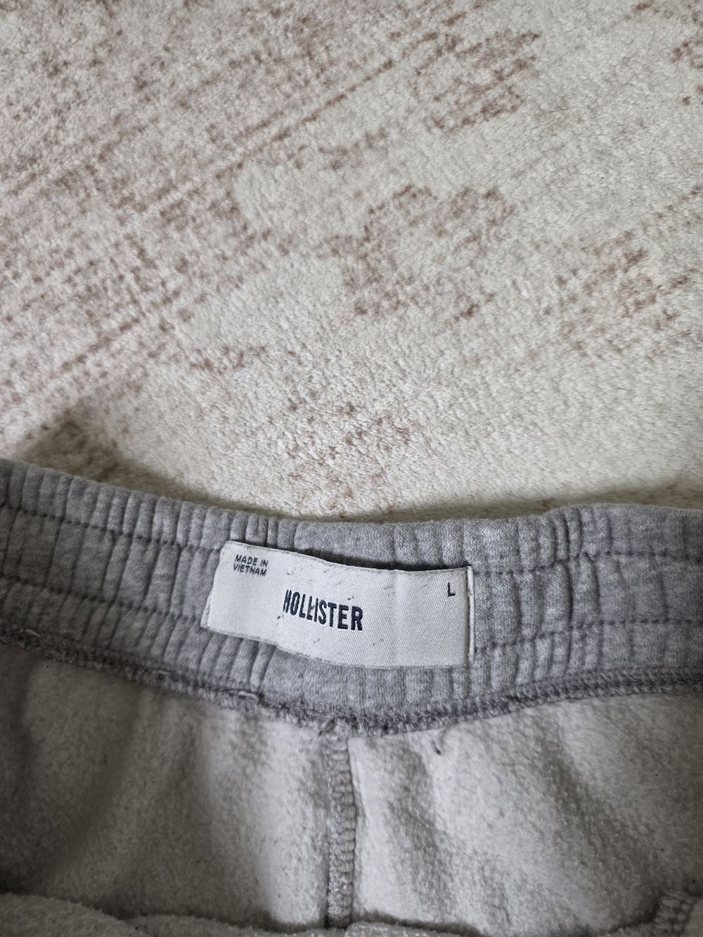 Hollister Heather Gray Drawstring Sweatpants Size Large Comfy Lounge Pants - Picture 3 of 3